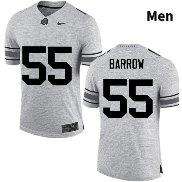 Ohio State Buckeyes Malik Barrow Men's #55 Gray Game Stitched College Football Jersey